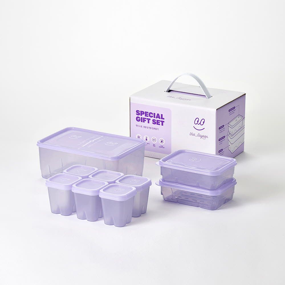 Thk_Soyoon Special Pack S 9-Piece Set Premium Freezer Storage Containers with Airtight Double Lock System _ made in Korea